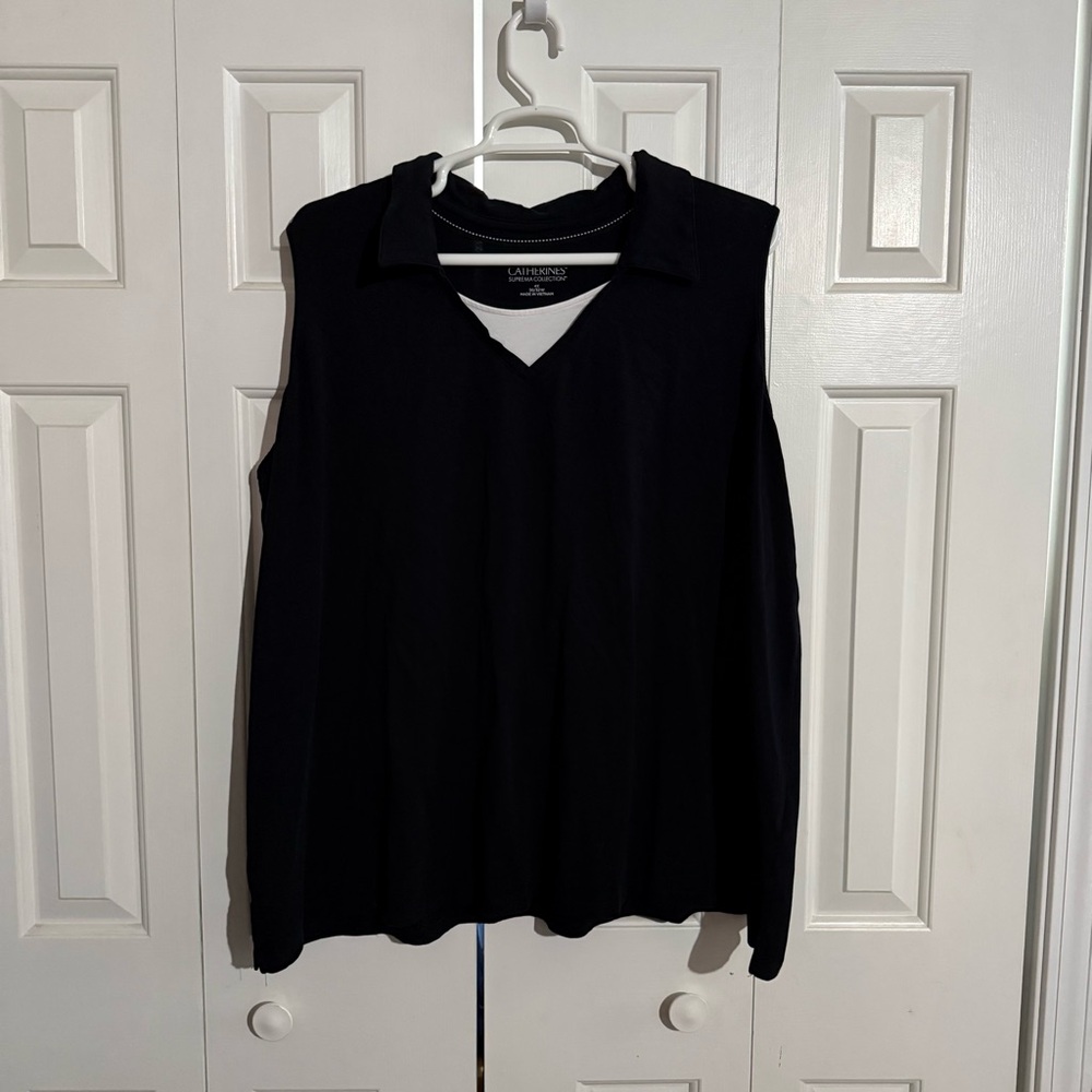 Catherines Women's Black Sleeveless Top